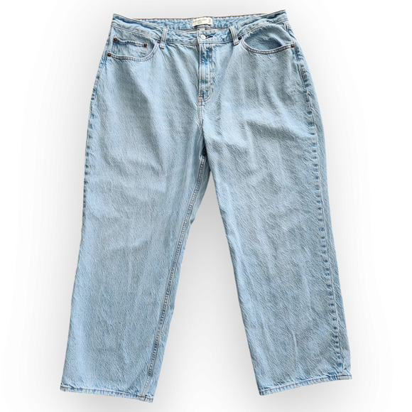Abercrombie & Fitch Denim - Abercrombie & Fitch Curve Love Light Wash High Rise Loose Jeans 34 18 Short